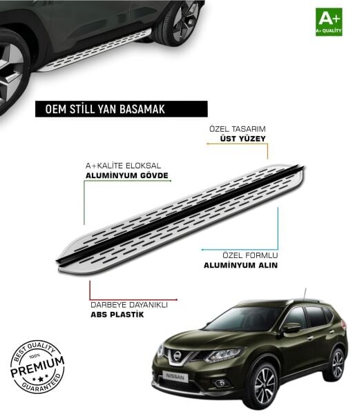 X-TRAİL 2014 2015 2016 2017 2018 2019 2020 2021 2022 ARACA ÖZEL YAN BASAMAK