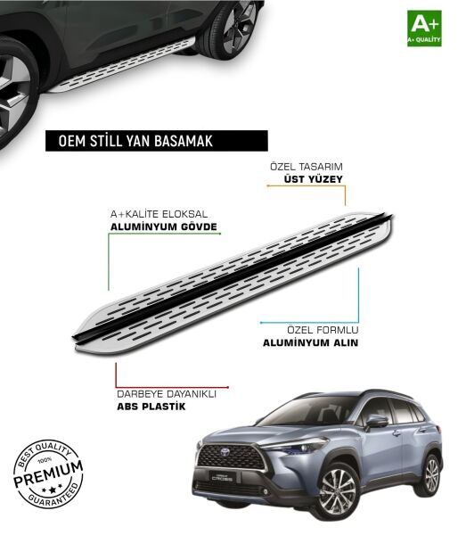 COROLLA CROSS YAN BASAMAK ARACA ÖZEL 2022 2023 2024 2025