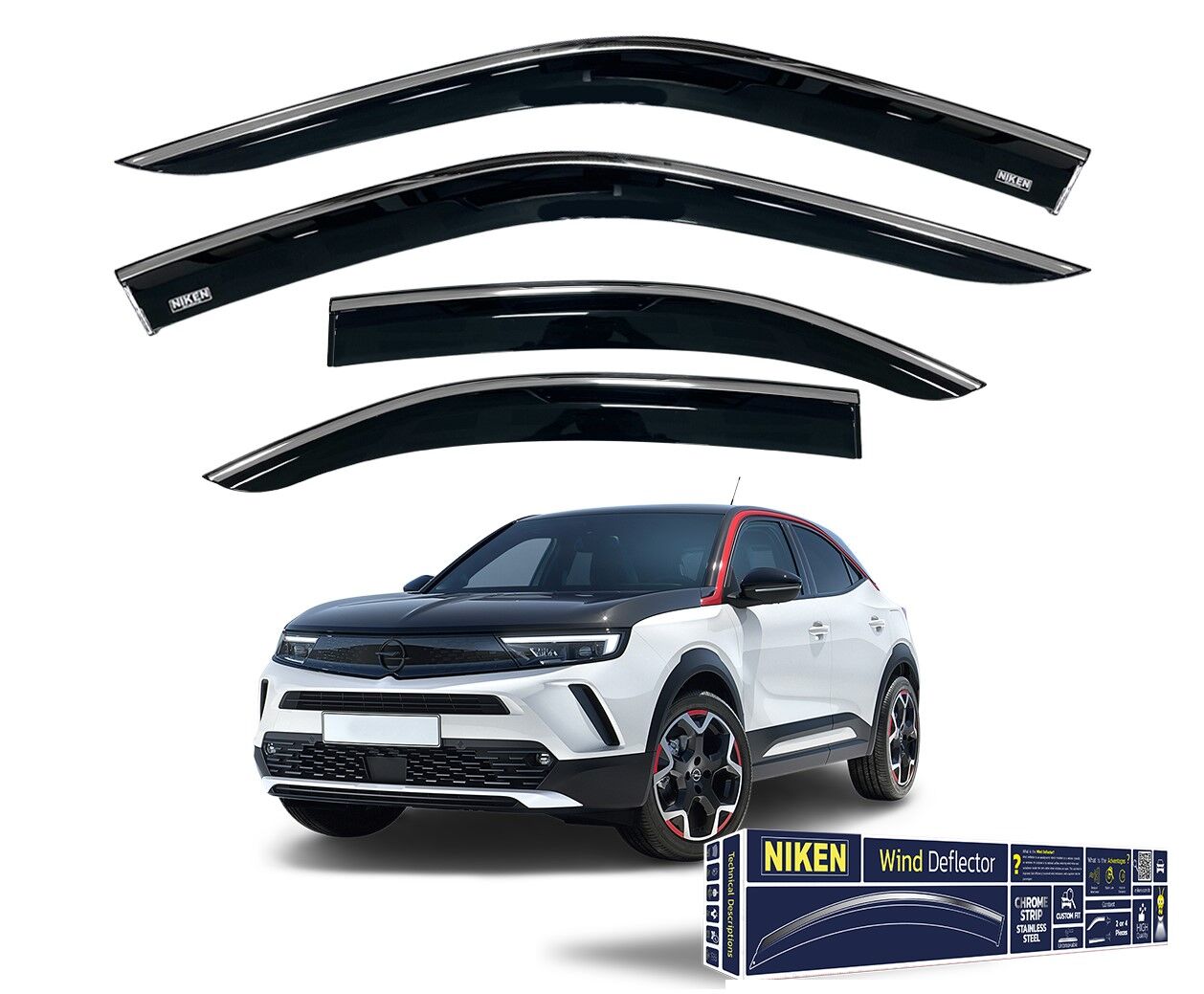NİKEN OPEL MOKKA 2021 2022 2023 2024 2025 2026 2027  KROMLU CAM RÜZGARLIĞI 4LÜ