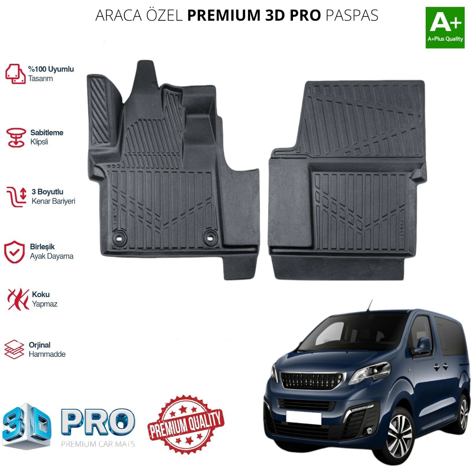 EXPERT TRAVELLER ARACA ÖZEL 3D PASPAS 2016 2017 2018 2019 2020 2021 2022