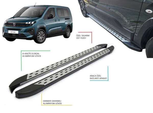 RIFTER ARACA ÖZEL NOKTALI YAN BASAMAK 2019 2020 2021 2022 2023 2024 2025 2026 2027