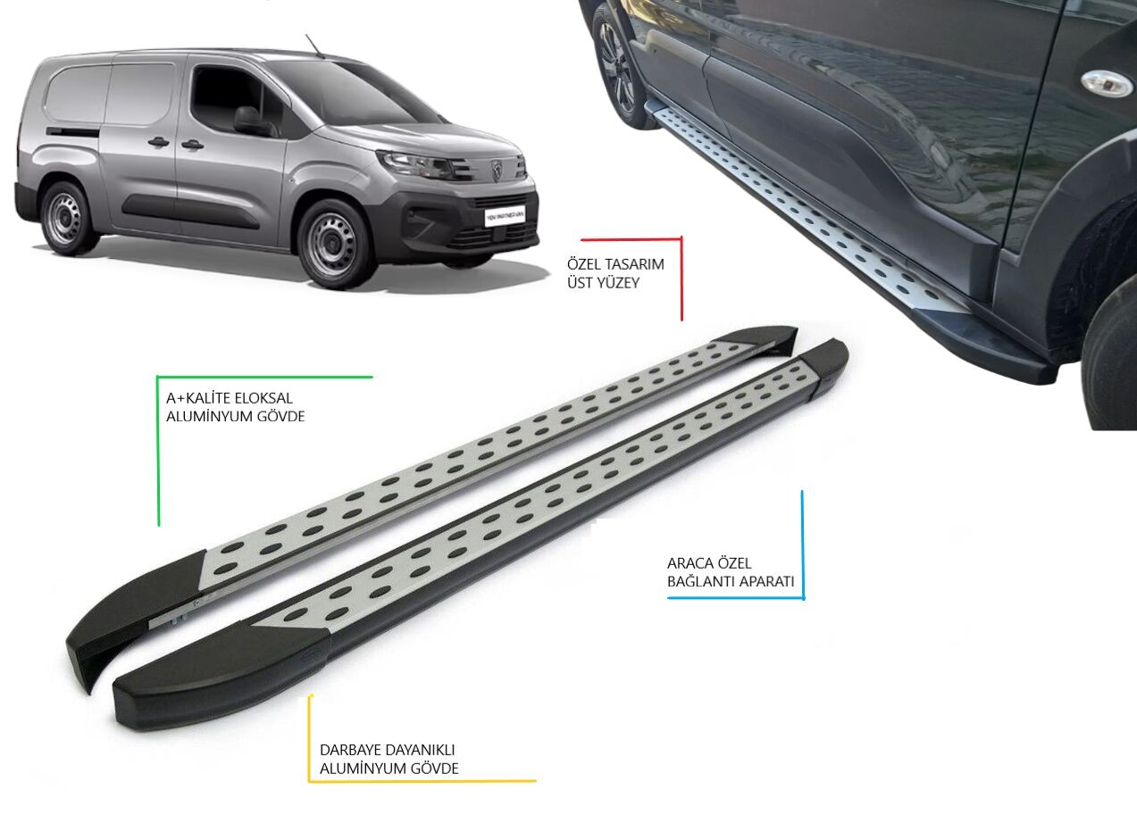 PARTNER PANEL VAN UZUN ŞASE NOKTALI YAN BASAMAK 2019 2020 2021 2022 2023 2024 2025 2026 2027