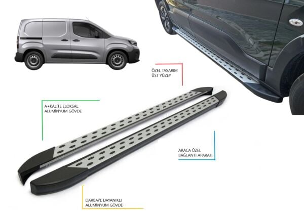 BERLİNGO PANEL VAN KISA ŞASE NOKTALI YAN BASAMAK 2019 2020 2021 2022 2023 2024 2025 2026 2027