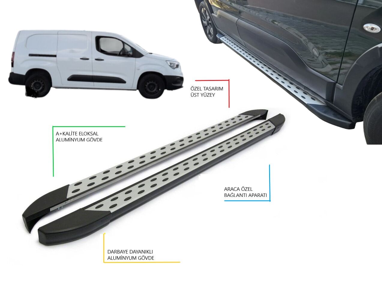 COMBO E CARGO XL PANEL VAN UZUN ŞASE NOKTALI YAN BASAMAK 2019 2020 2021 2022 2023 2024 2025 2026 2027