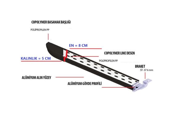 COMBO E CARGO XL PANEL VAN UZUN ŞASE NOKTALI YAN BASAMAK 2019 2020 2021 2022 2023 2024 2025 2026 2027