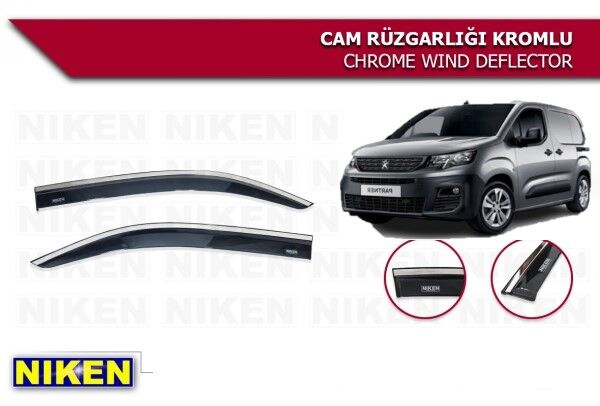 PARTNER ARACA ÖZEL ÖN İKİLİ 2 Lİ KROMLU CAM RÜZGARLIĞI NİKEN 2019 2020 2021 2022 2023 2024 2025