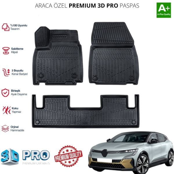 MEGANE E - TECH ARACA ÖZEL 3D PASPAS 2022 2023 2024 2025