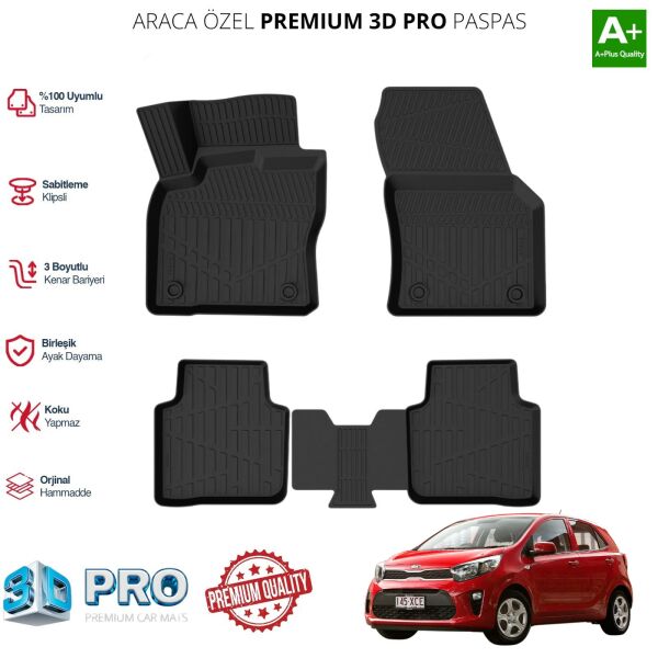 PICANTO ARACA ÖZEL 3D PASPAS 2017 2018 2019 2020 2021 2022 2023 2024