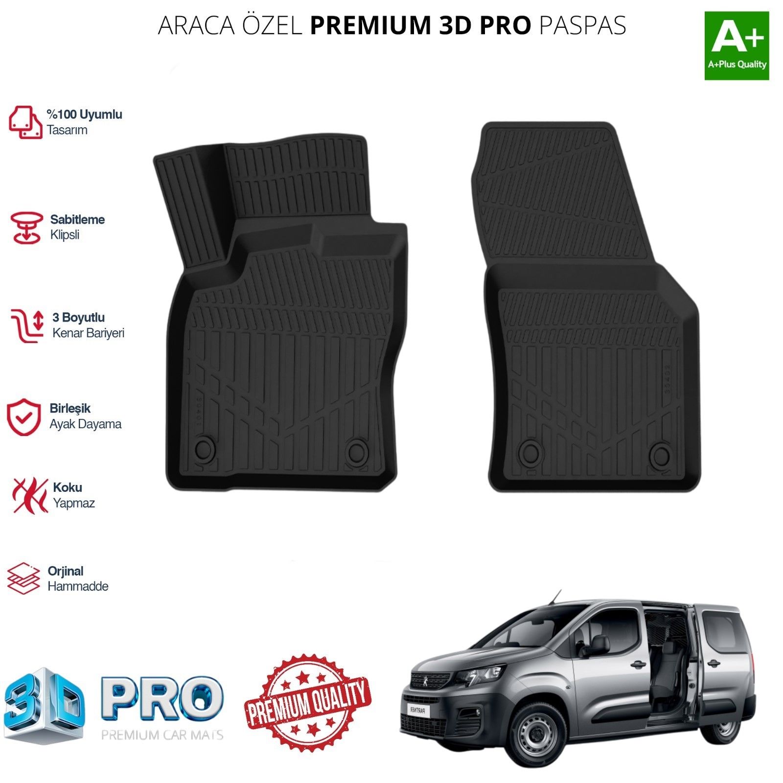 RİFTER PANELVAN ARACA ÖZEL 3D PASPAS 2019 2020 2021 2022 2023 2024 2025