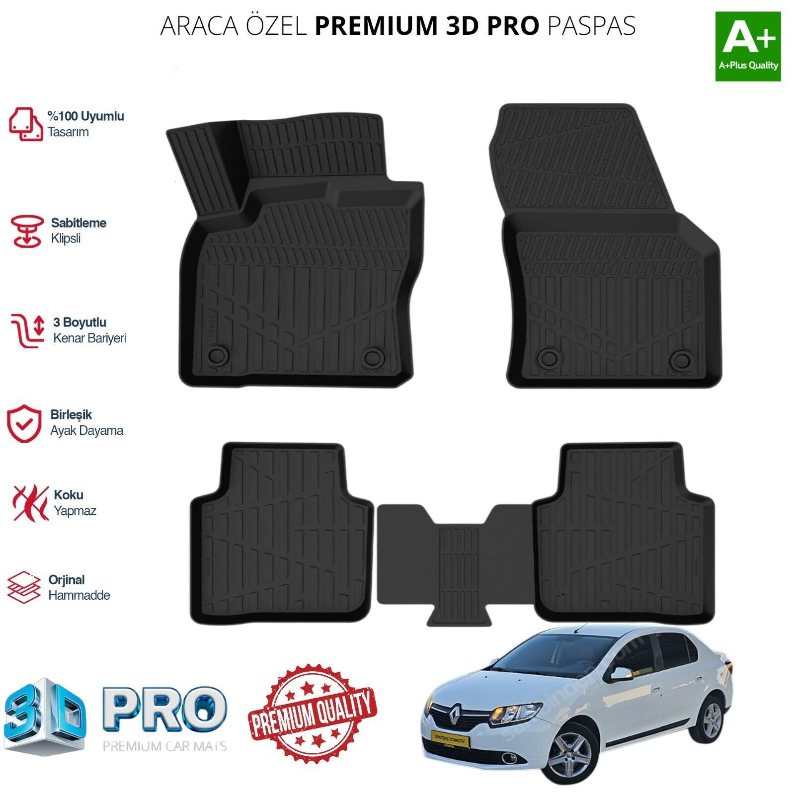 SYMBOL ARACA ÖZEL 3D PASPAS 2013 2014 2015 2016 2017 2018