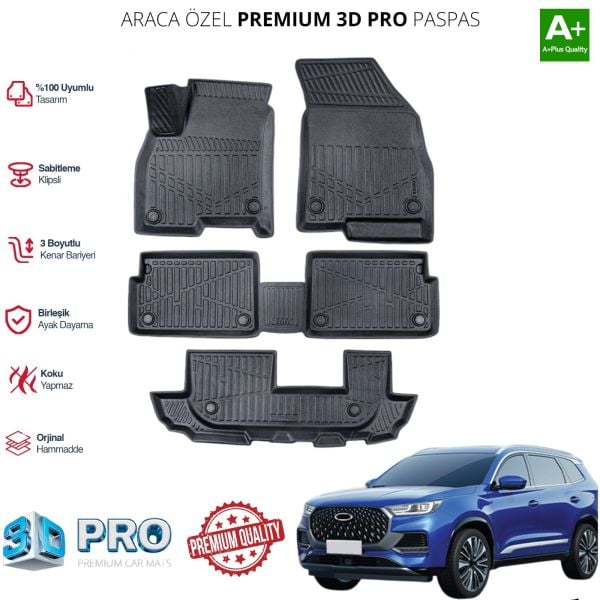 TİGGO 8 ARACA ÖZEL 3D PASPAS 2020 2021 2022 2023 2024