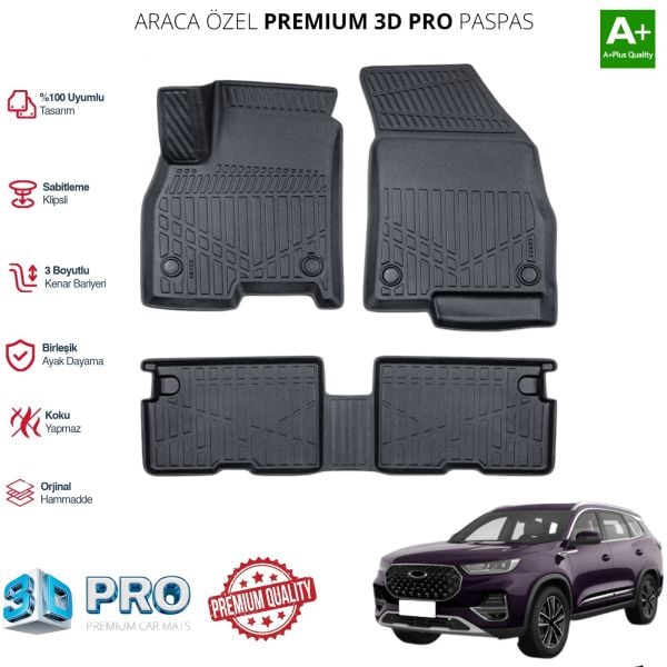 CHERY TİGGO 8 ARACA ÖZEL 3D PASPAS 2022 2023 2024 2025