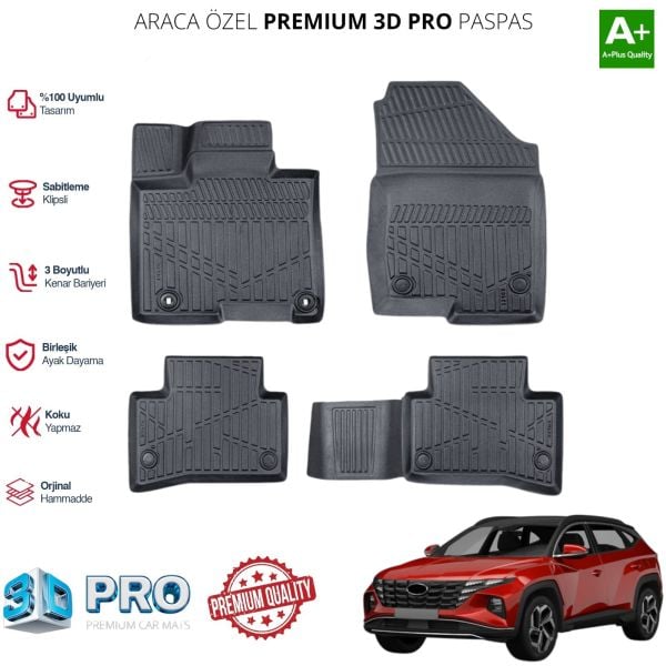 TUCSON ARACA ÖZEL 3D PASPAS 2021 2022 2023 2024