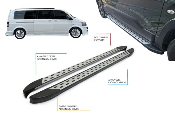 T5 CARAVELLA UZUN ŞASE NOKTALI YAN BASAMAK 2004-2015