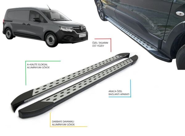 KANGOO PANEL VAN UZUN ŞASE BENEKLİ YAN BASAMAK 2021 2022 2023 2024 2025 2026 2027