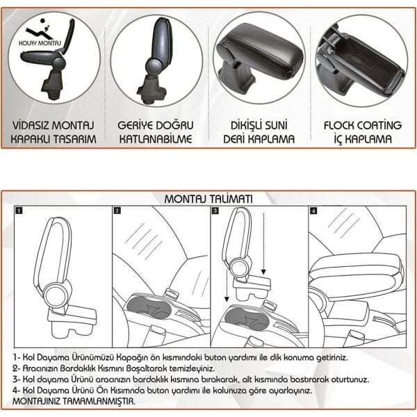 OPEL ASTRA H ARACA ÖZEL KOL DAYAMA VİDASIZ KOLÇAK 2004 2005 2006 2007