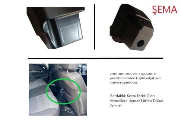 OPEL ASTRA H ARACA ÖZEL KOL DAYAMA VİDASIZ KOLÇAK 2004 2005 2006 2007