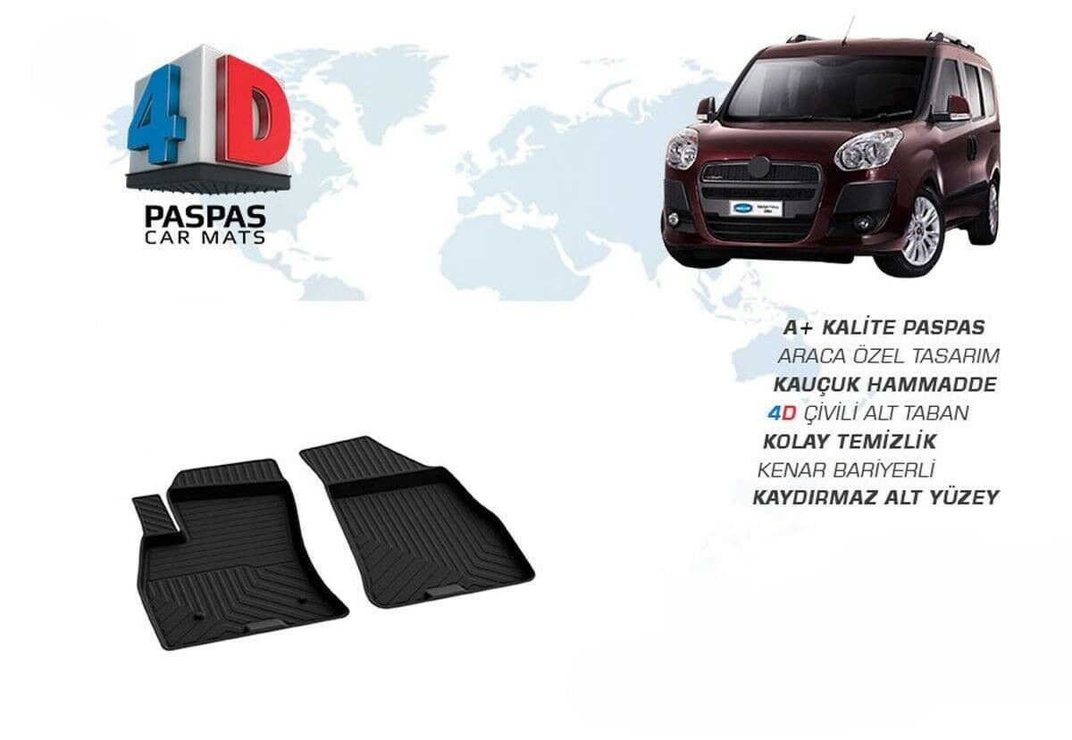 DOBLO ARACA ÖZEL 4D HAVUZLU PASPAS 2 Lİ 2010 2011 2012 2013 2014 2015 2016 2017 2018 2019 2020