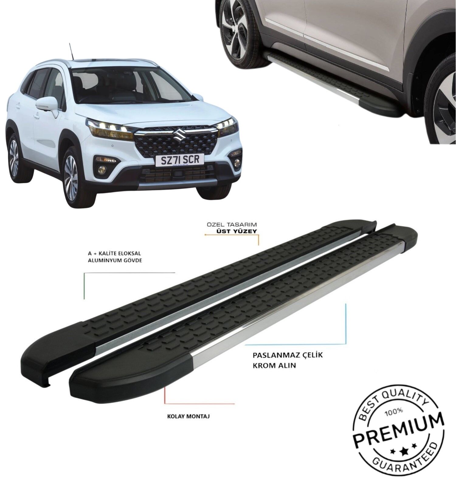 SUZUKİ SX4 S CROSS 2 ARACA ÖZEL YAN BASAMAK 2021 2022 2023 2024 2025