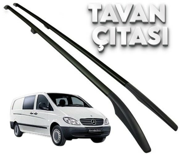 VİTO EXTRA UZUN ŞASE TAVAN ÇITASI SİYAH RENK 2003 2004 2005 2006 2007 2008 2009