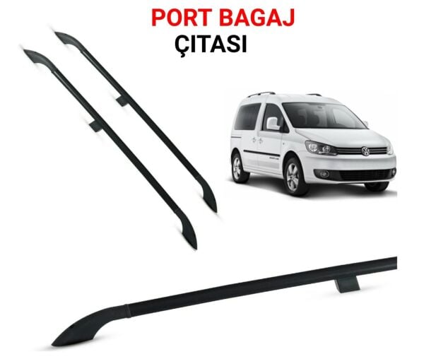 CADDY KISA ŞASE PORTBAGAJ TAVAN ÇİTASI SİYAH 2011-2020