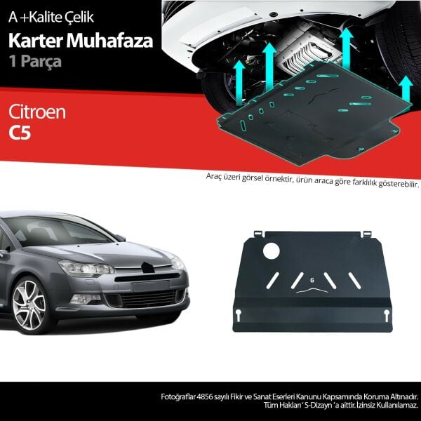 Citroen C5 1.6 Otomatik Ve Manuel Vites Çelik Karter Muhafaza 2008 - 2017