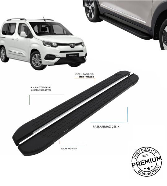 PROACE CİTY ''KISA ŞASE'' 2019 2020 2021 2022 2023 2024 2025 ARACA ÖZEL NEVADA SİYAH YAN BASAMAK