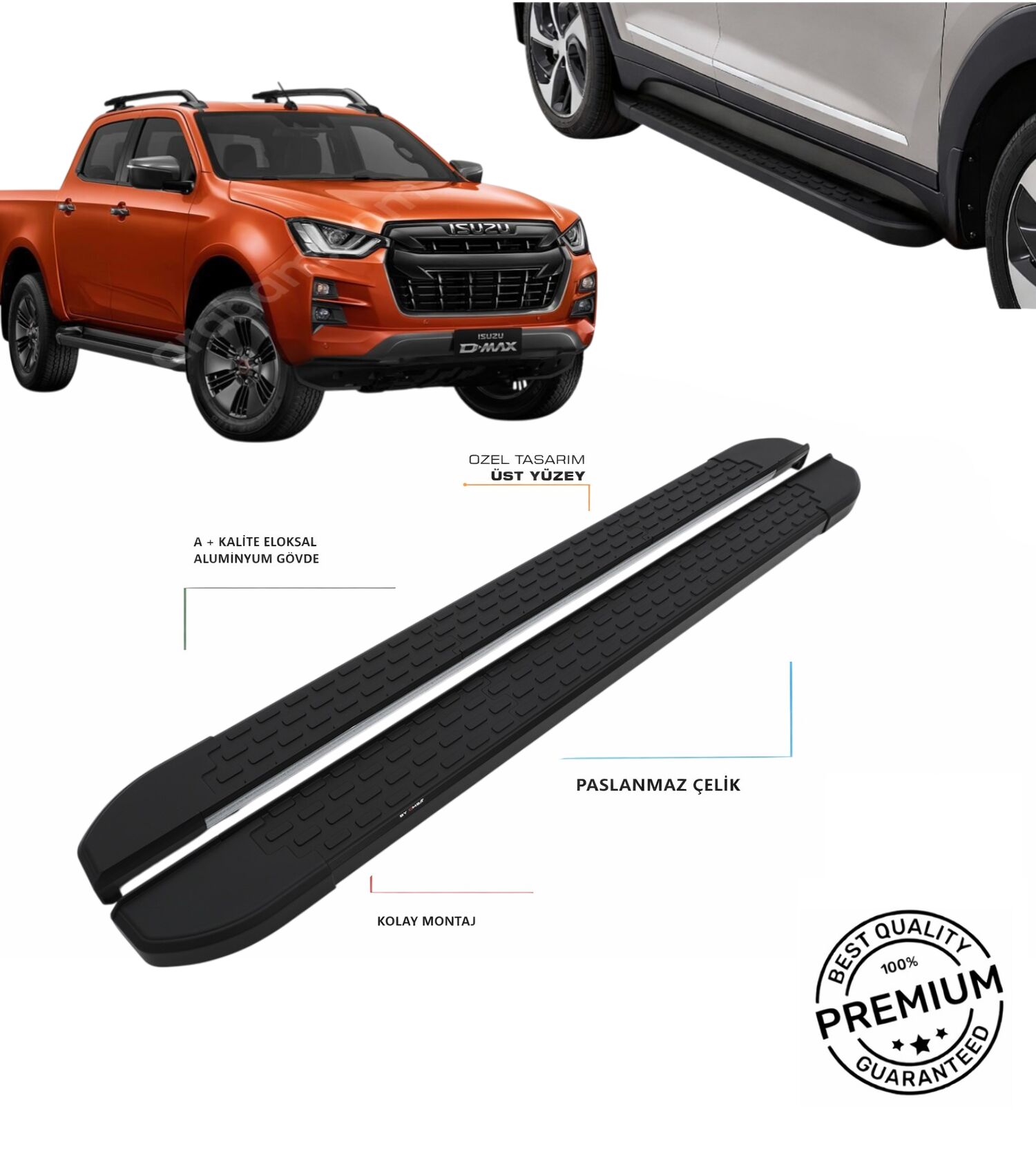 D MAX 2020 2021 2022 2023 2024 2025 ARACA ÖZEL NEVADA SİYAH BASAMAK