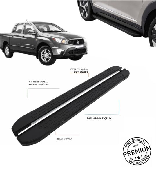 KORANDO SPORTS 2011 2012 2013 2014 2015 2016 2017 2018 ARACA ÖZEL NEVADA SİYAH YAN BASAMAK