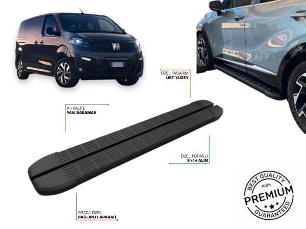 SCUDO / ULYSSE 2022 2023 2024 ARACA ÖZEL NEVADA SİYAH YAN BASAMAK