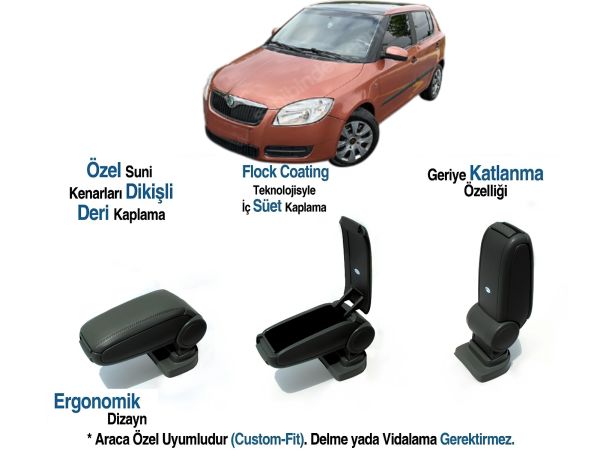 SKODA FABIA MK2  ARACA ÖZEL KOL DAYAMA KOLÇAK VİDASIZ 2008 2009 2010 2011 2012 2013 2014
