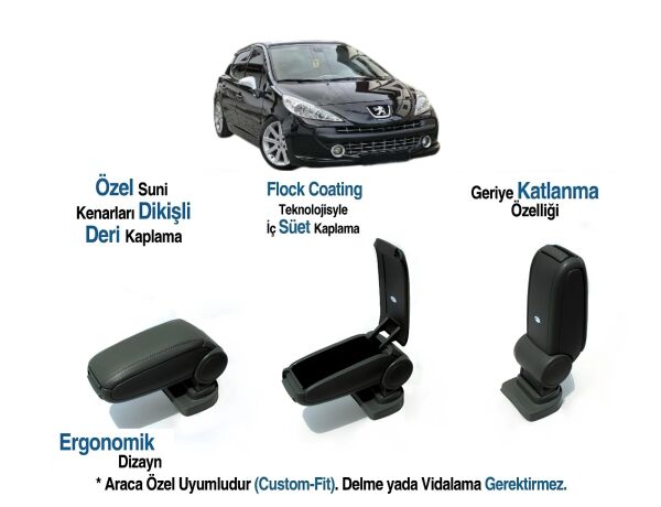 PEUVGOAT 207 SW ARACA ÖZEL KOL DAYAMA KOLÇAK  VİDASZ 2006 2007 2008 2009 2010 2011 2012