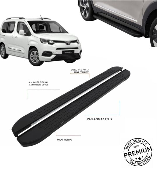 PROACE CİTY ''UZUN ŞASE'' 2019 2020 2021 2022 2023 2024 ARACA ÖZEL NEVADA SİYAH YAN BASAMAK