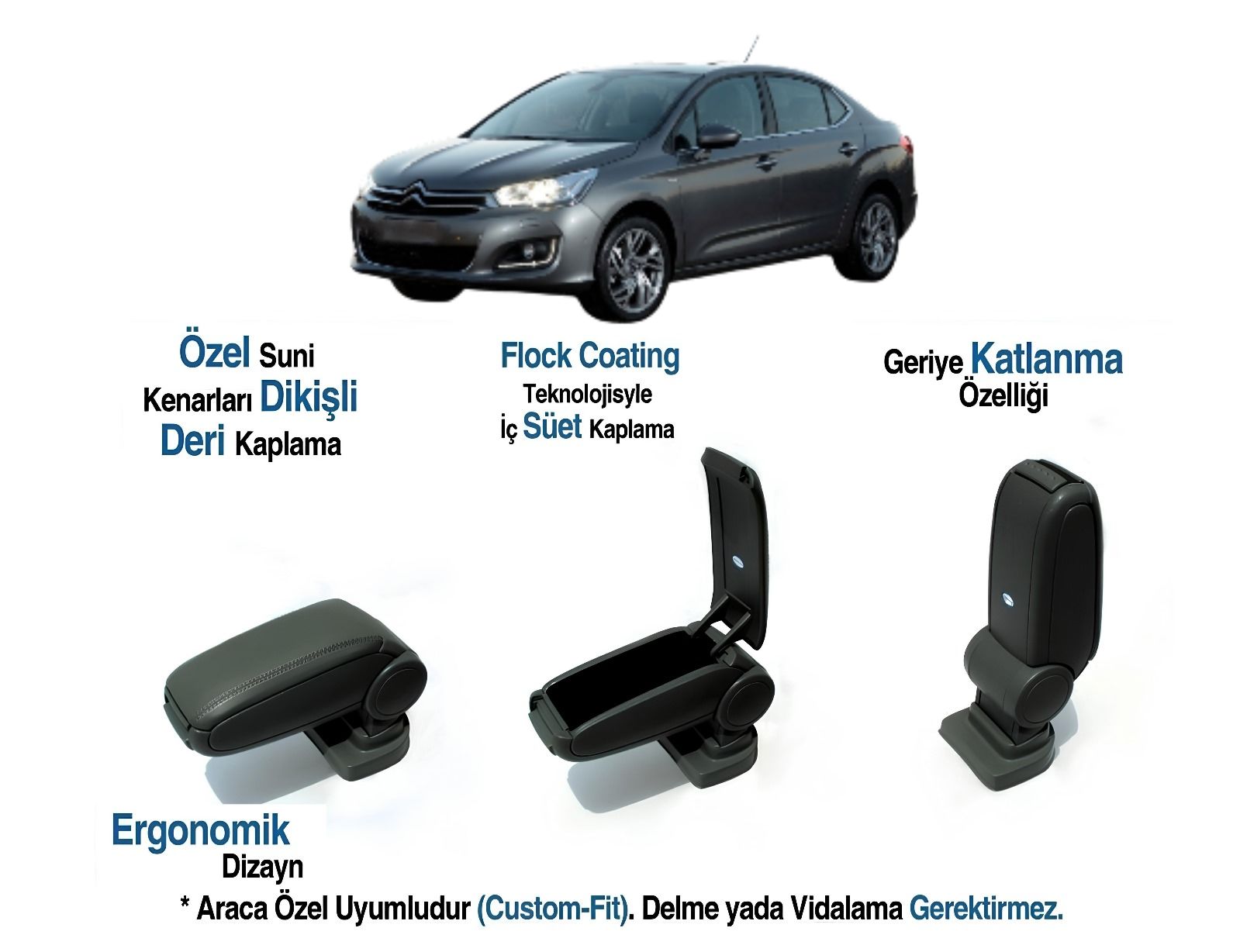 CIRÖEN C4/ C-QUATRE  ARACA ÖZEL KOL DAYAMA KOLÇAK VİDASIZ 2009 2010 2011 2012