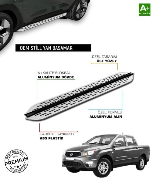SSANGYONG KORANDO SPORTS 2011 2012 2013 2014 2015 2016 2017 2018 Araca Özel Yan Basamak