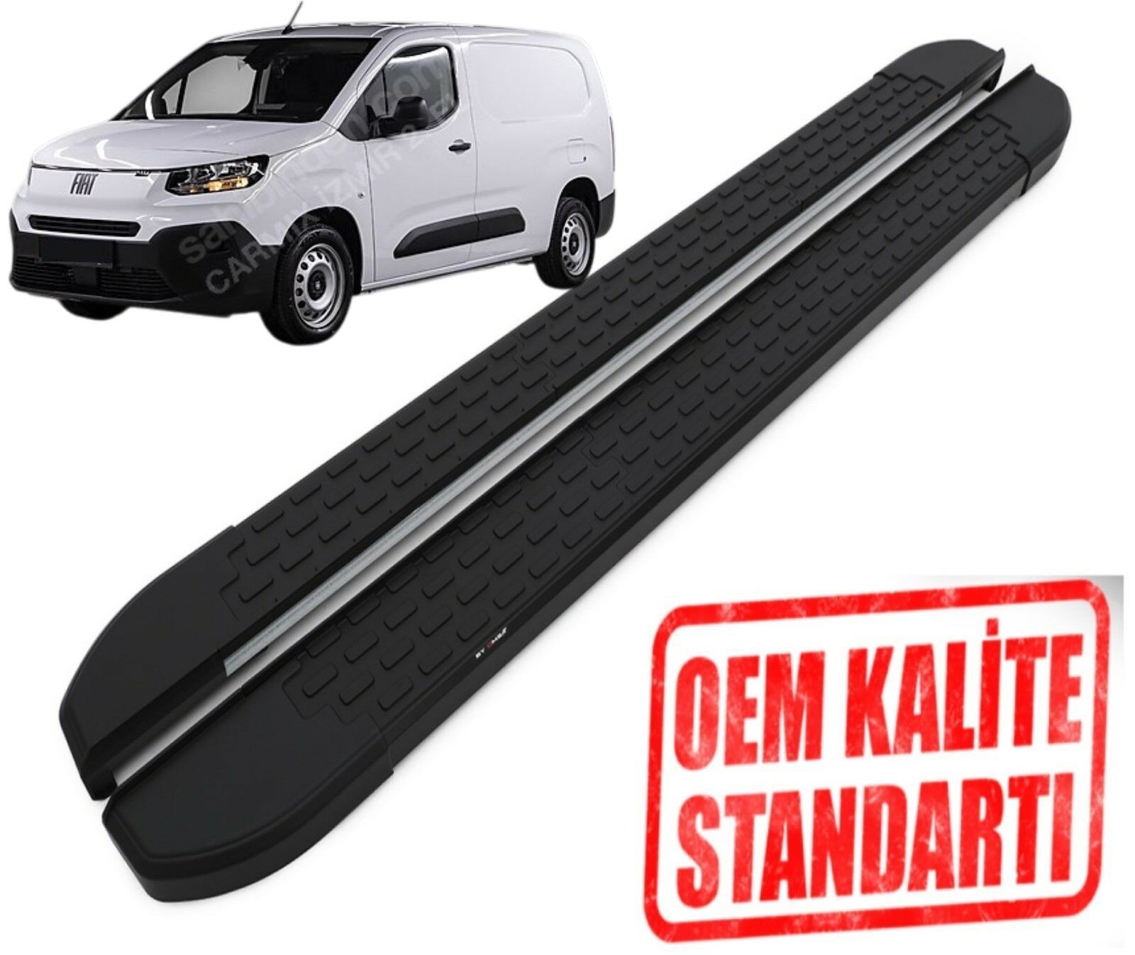 DOBLO ''UZUN ŞASE'' 2024 2025 2026 ARACA ÖZEL NEVADA SİYAH YAN BASAMAK