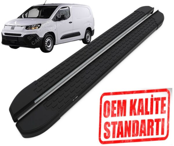DOBLO ''UZUN ŞASE'' 2024 2025 2026 ARACA ÖZEL NEVADA SİYAH YAN BASAMAK