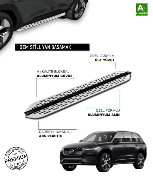 VOLVO XC 90 (HİBRİT) 2024 2025 2026 Araca Özel Yan Basamak