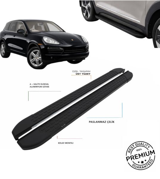 CAYENNE 2010 2011 2012 2013 2014 2015 2016 2017 ARACA ÖZEL NEVADA SİYAH YAN BASAMAK