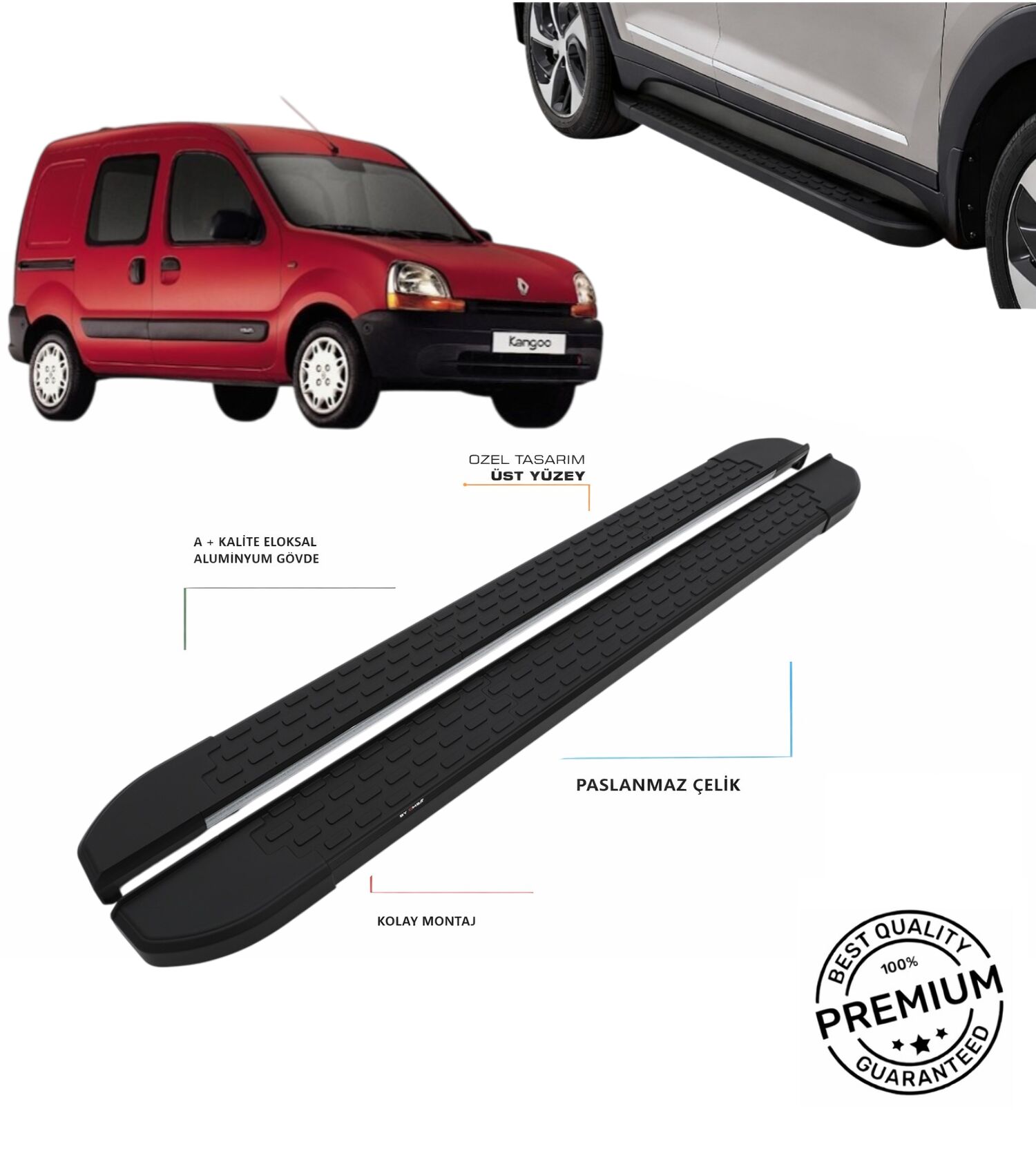 KANGO 1996 1997 1998 1999 2000 2001 2002 2003 2004 2005 2006 2007 ARACA ÖZEL NEVADA SİYAH YAN BASAMA