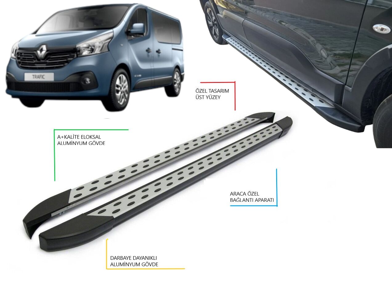 RENAULT TRAFIC *KISA ŞASE* KIZIL ÖTESİ YAN BASAMAK 220CM  14 - 26