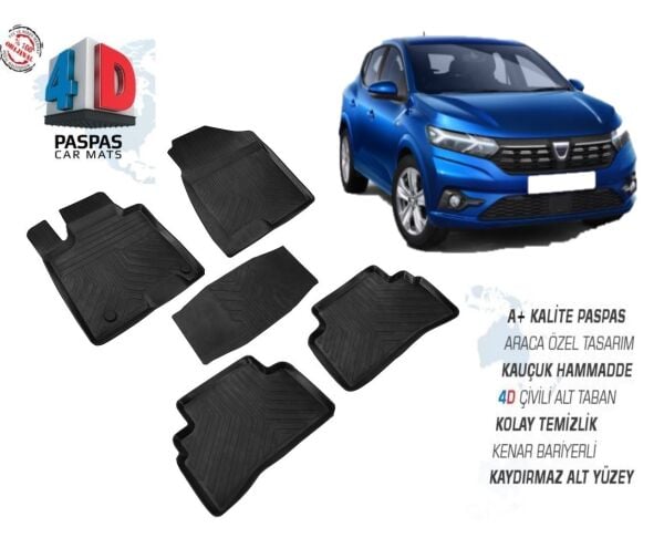 SANDERO 4D ARACA ÖZEL PASPAS OMSA 2021 2022 2023 2024