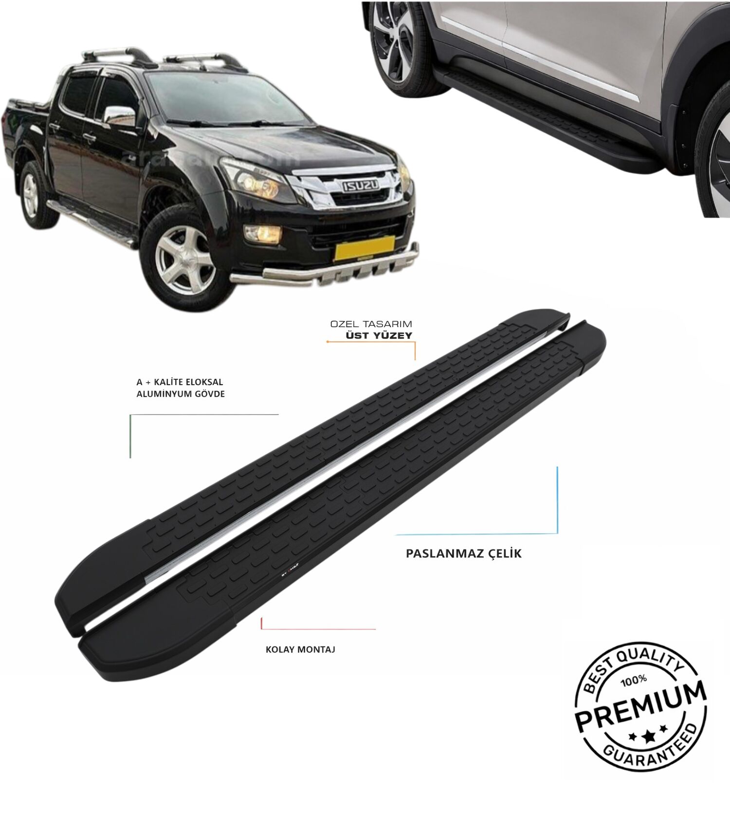 D MAX 2012 2013 2014 2015 2016 2017 2018 2019 2020 ARACA ÖZEL NEVADA SİYAH YAN BASAMAK