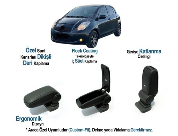 YARIS ARACA ÖZEL KOL DAYAMA VİDASIZ KOLÇAK 2008 2009 2010 2011