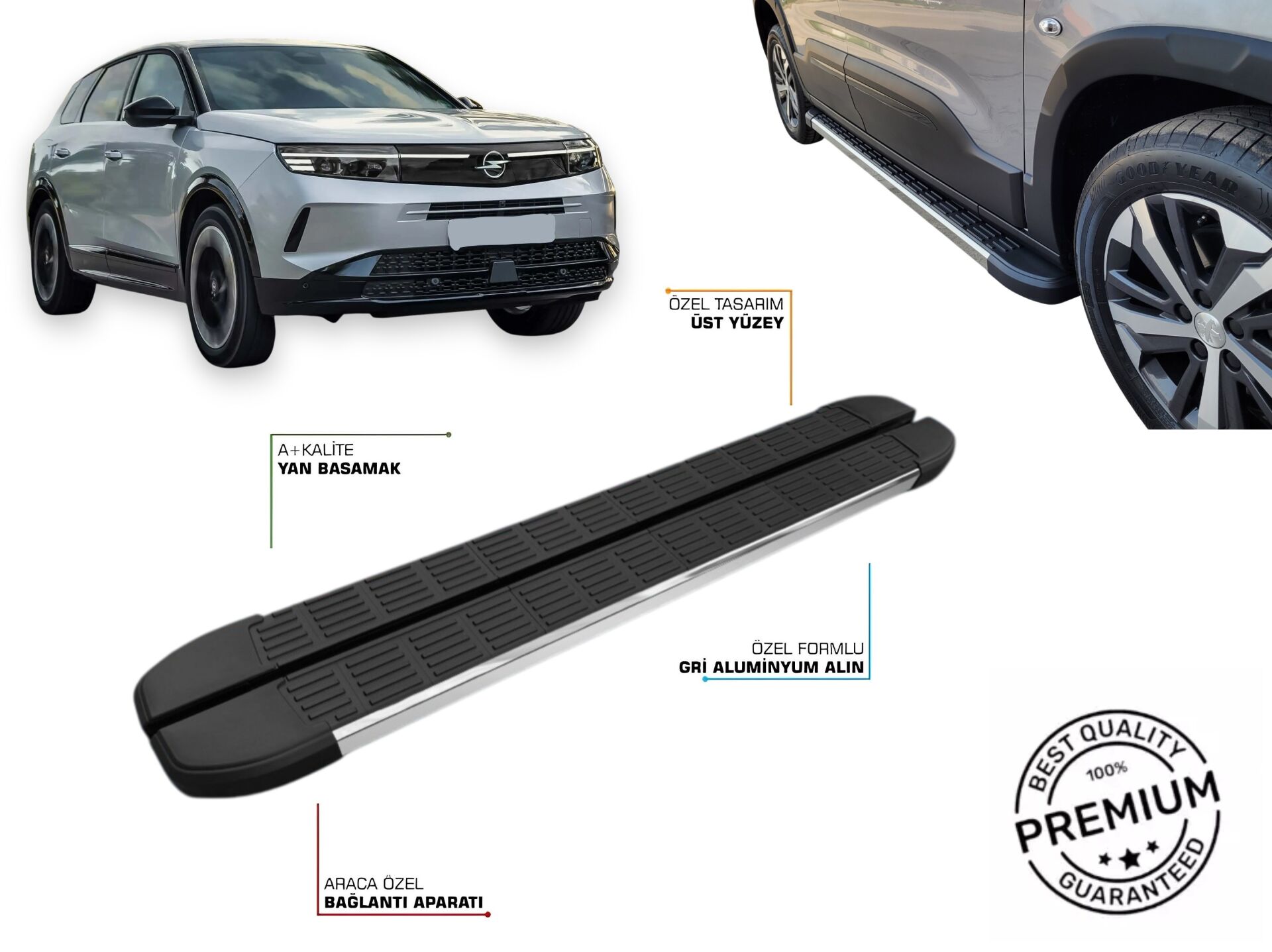 OPEL GRANDLAND B (BENZİNLİ & HYBRİD) 2025 2026 2027 ARACA ÖZEL BASAMAK