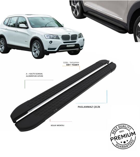 X3 2010 2011 2012 2013 2014 2015 2016 2017 ARACA ÖZEL NEVADA SİYAH YAN BASAMAK