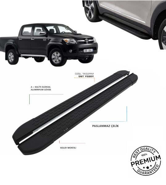HILUX 2006 2015 ARACA ÖZEL NEVADA SİYAH YAN BASAMAK