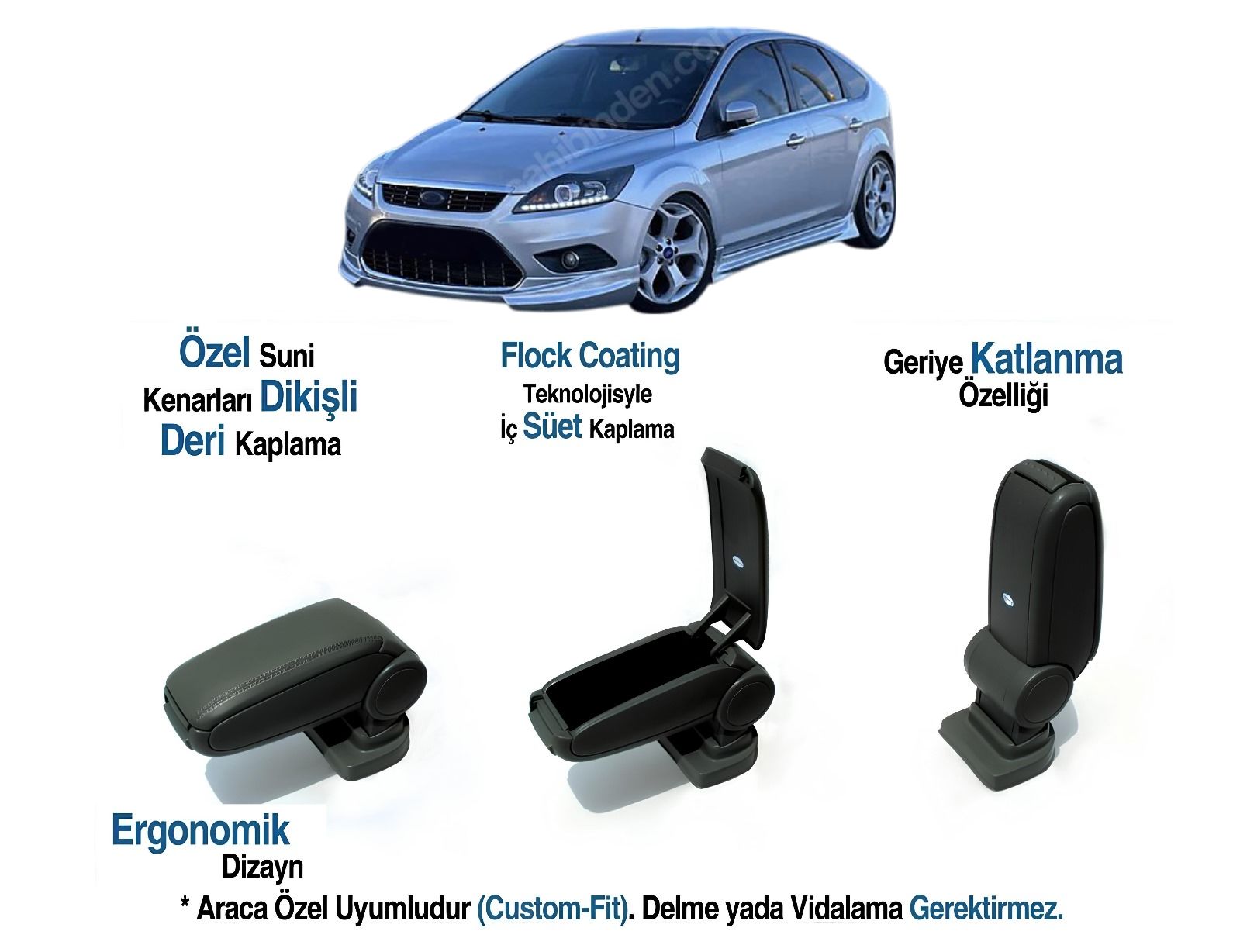 FOCUS ARACA ÖZEL KOL DAYAMA VİDASIZ KOLÇAK  2005 2006 2007 2008 2009 2010 2011