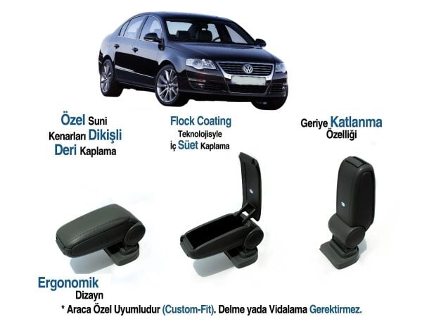 PASSAT B6 ARACA ÖZEL KOL DAYAMA VİDASIZ KOLÇAK  2006 2007 2008 2009 2010