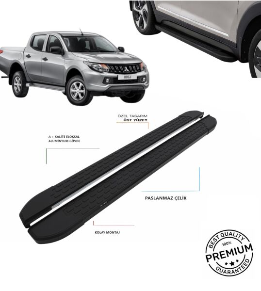 L200 2017 2018 2019 2020 2021 2022 2023 2024 ARACA ÖZEL NEVADA SİYAH YAN BASAMAK